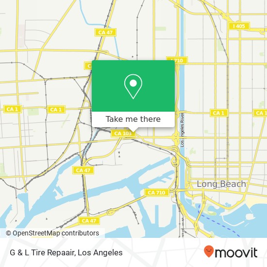 G & L Tire Repaair map