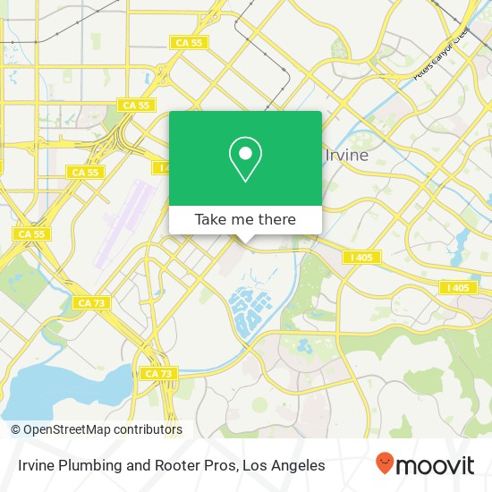 Irvine Plumbing and Rooter Pros map