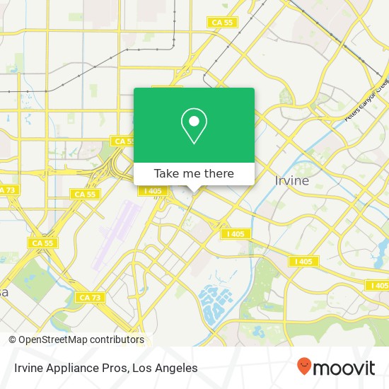 Irvine Appliance Pros map