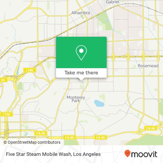 Five Star Steam Mobile Wash map