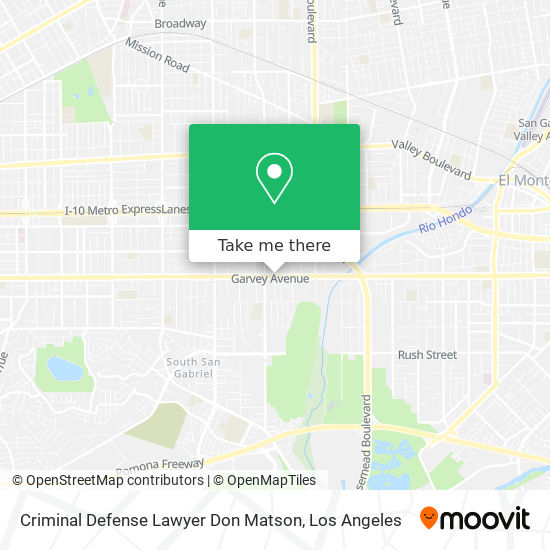 Criminal Defense Lawyer Don Matson map