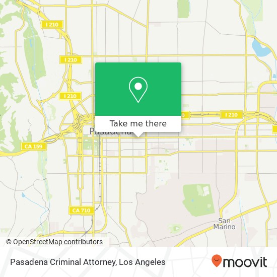 Mapa de Pasadena Criminal Attorney