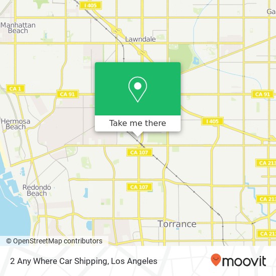 Mapa de 2 Any Where Car Shipping