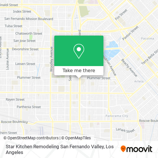 Star Kitchen Remodeling San Fernando Valley map