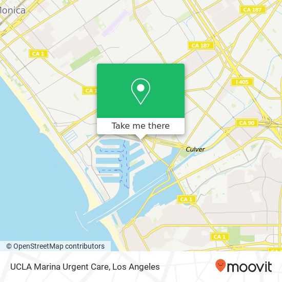 Mapa de UCLA Marina Urgent Care