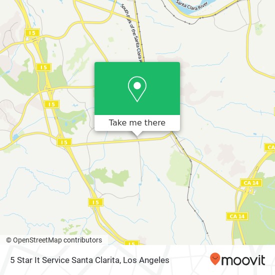 5 Star It Service Santa Clarita map