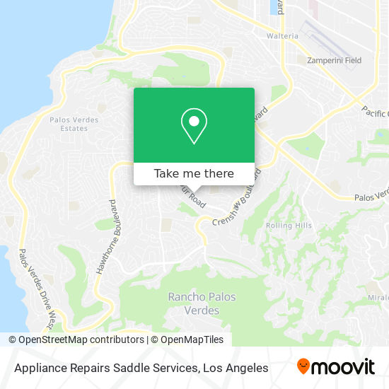 Appliance Repairs Saddle Services map