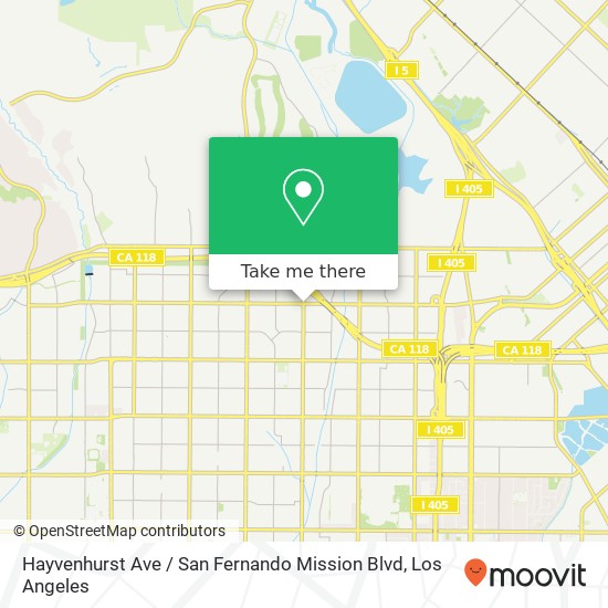 Mapa de Hayvenhurst Ave / San Fernando Mission Blvd