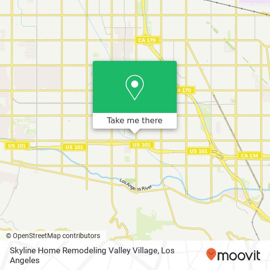 Skyline Home Remodeling Valley Village map