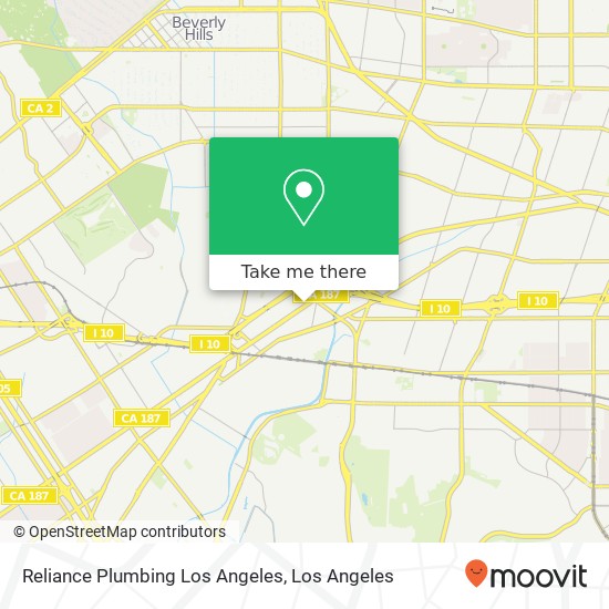 Reliance Plumbing Los Angeles map