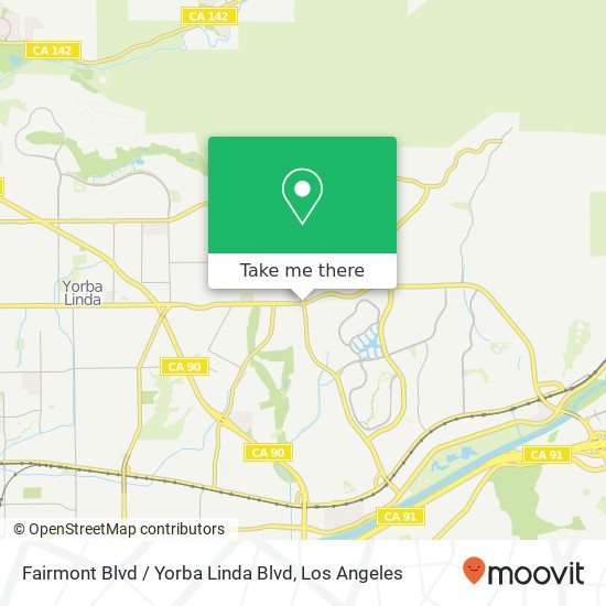 Mapa de Fairmont Blvd / Yorba Linda Blvd