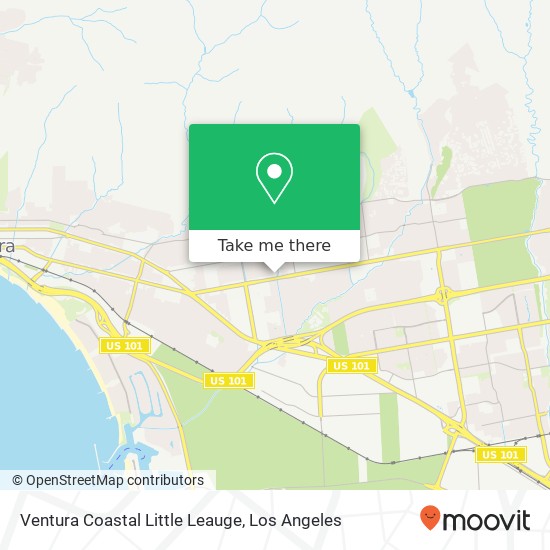 Ventura Coastal Little Leauge map