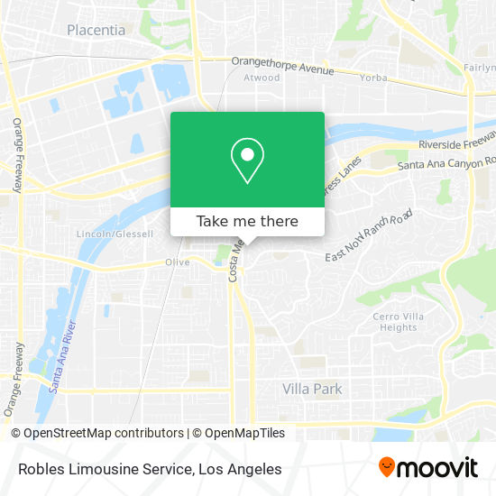 Mapa de Robles Limousine Service