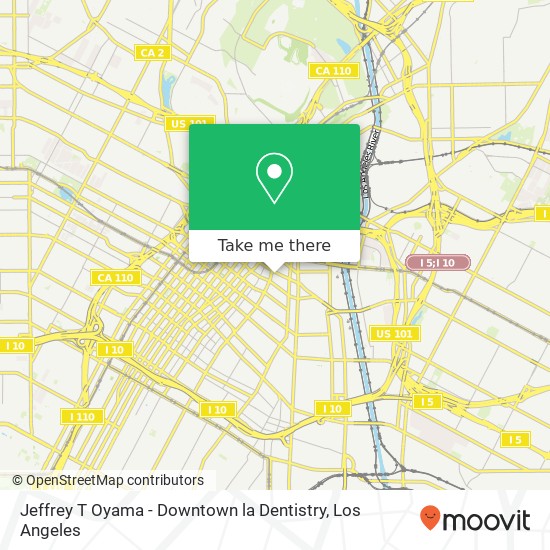 Jeffrey T Oyama - Downtown la Dentistry map