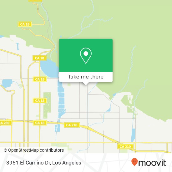 3951 El Camino Dr map