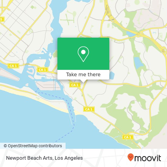 Newport Beach Arts map
