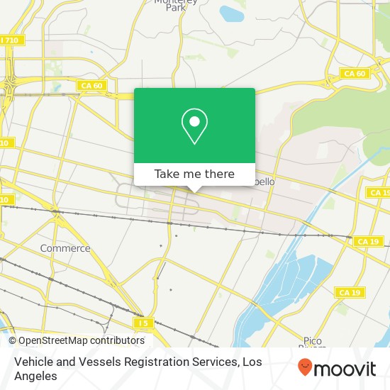 Vehicle and Vessels Registration Services map