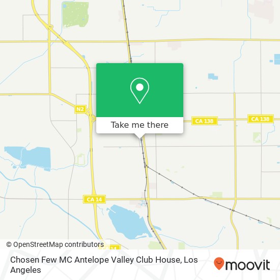 Chosen Few MC Antelope Valley Club House map