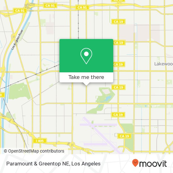 Paramount & Greentop NE map