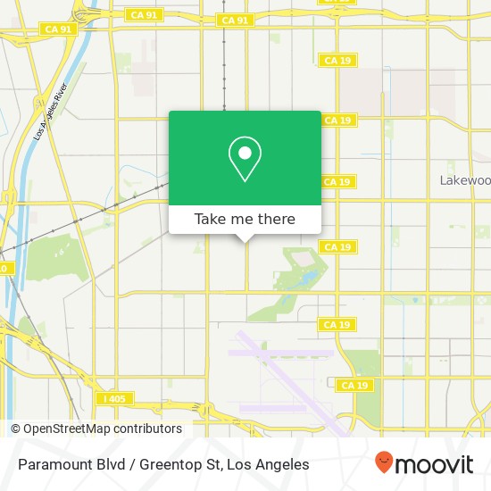 Paramount Blvd / Greentop St map