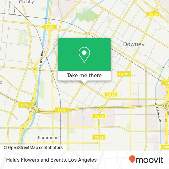 Hala's Flowers and Events map