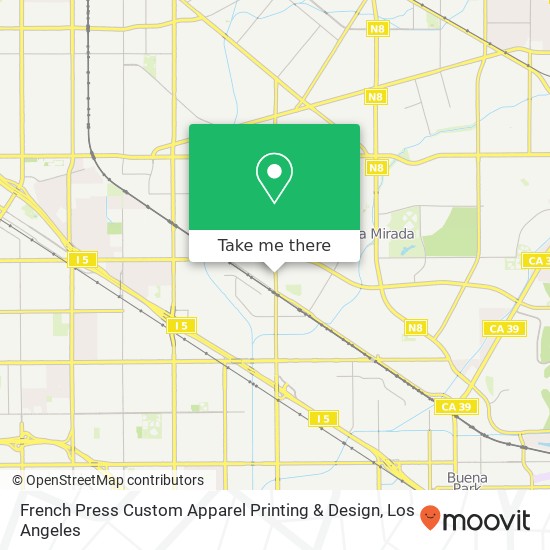 French Press Custom Apparel Printing & Design map