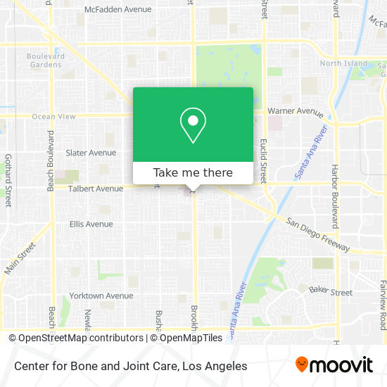 Center for Bone and Joint Care map