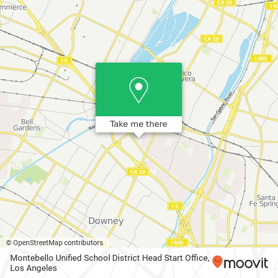 Mapa de Montebello Unified School District Head Start Office