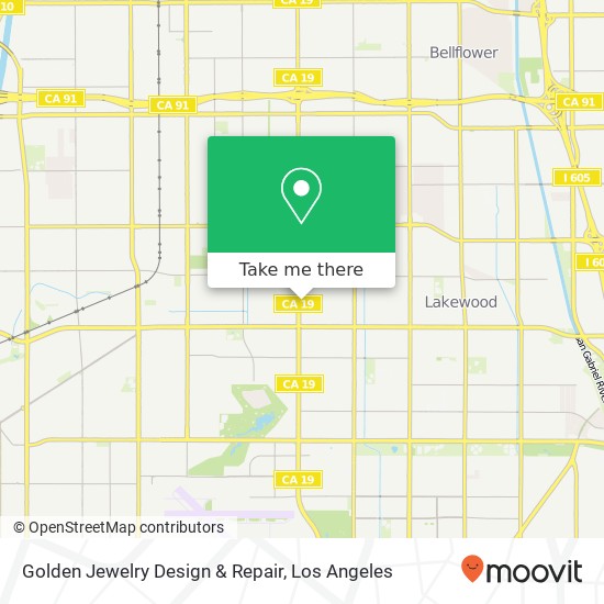 Mapa de Golden Jewelry Design & Repair