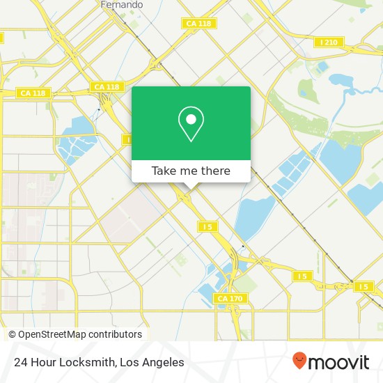 24 Hour Locksmith map