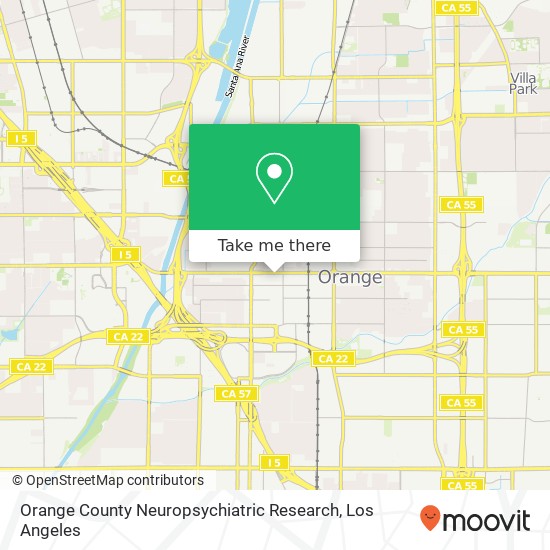 Orange County Neuropsychiatric Research map