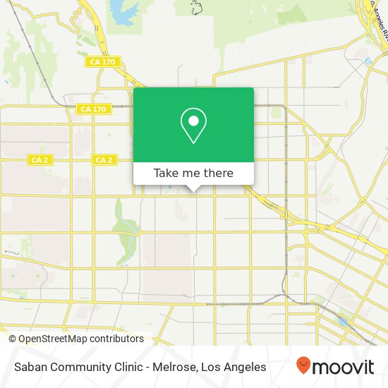 Mapa de Saban Community Clinic - Melrose