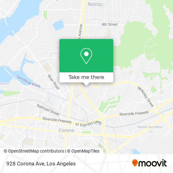 Mapa de 928 Corona Ave