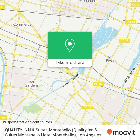 Mapa de QUALITY INN & Suites-Montebello (Quality Inn & Suites Montebello Hotel Montebello)