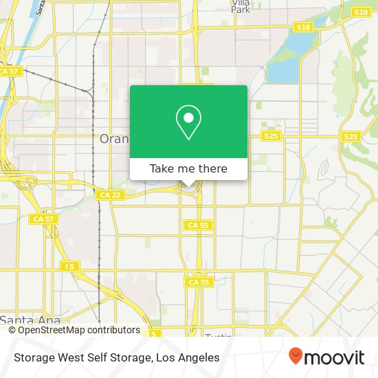 Mapa de Storage West Self Storage
