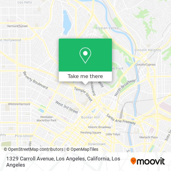 Mapa de 1329 Carroll Avenue, Los Angeles, California