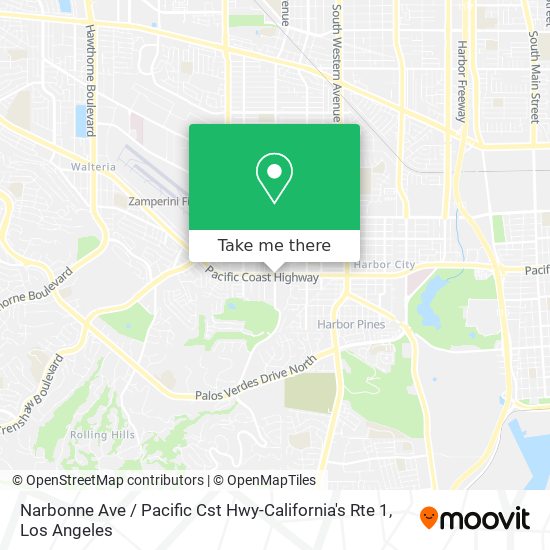 Mapa de Narbonne Ave / Pacific Cst Hwy-California's Rte 1