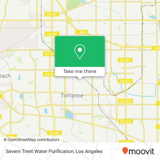 Mapa de Severn Trent Water Purification