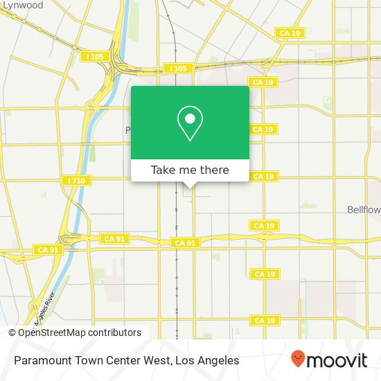 Mapa de Paramount Town Center West