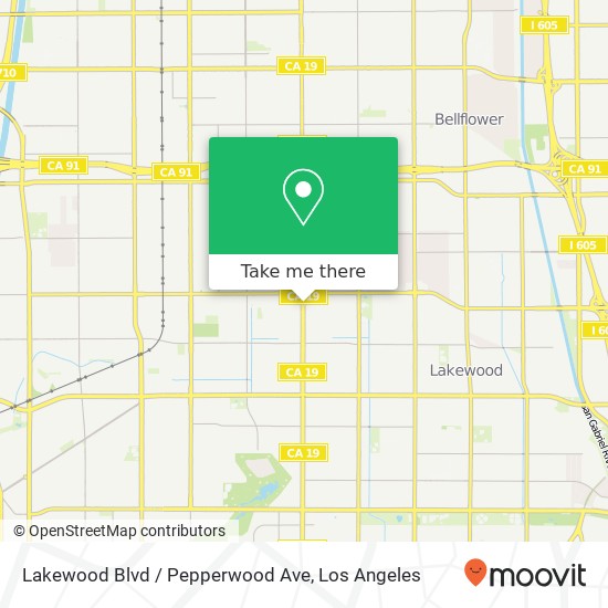 Lakewood Blvd / Pepperwood Ave map