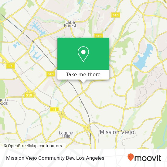 Mission Viejo Community Dev map