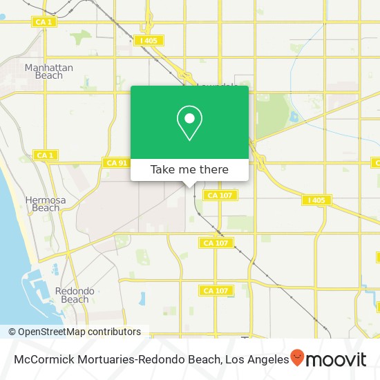 Mapa de McCormick Mortuaries-Redondo Beach