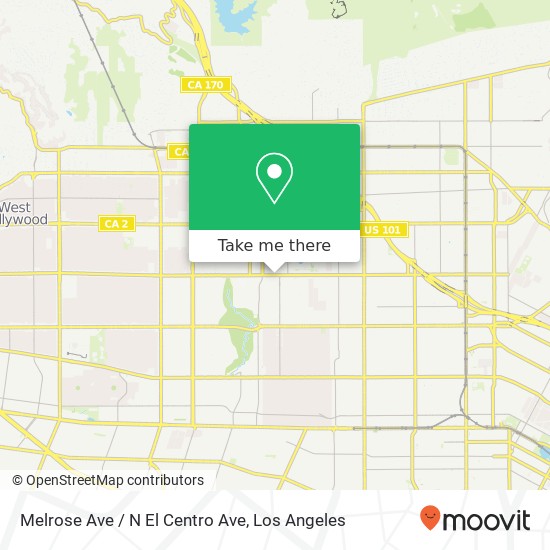 Melrose Ave / N El Centro Ave map