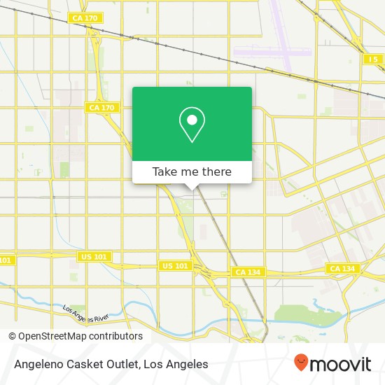 Angeleno Casket Outlet map