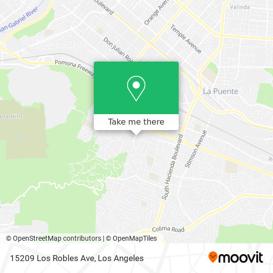 15209 Los Robles Ave map