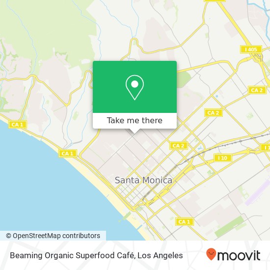 Beaming Organic Superfood Café map