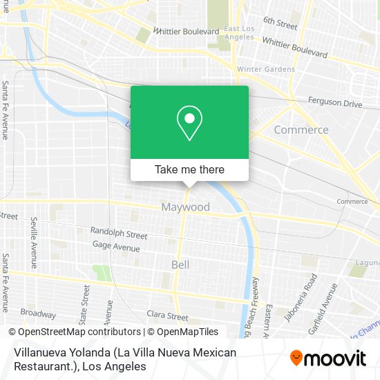 Mapa de Villanueva Yolanda (La Villa Nueva Mexican Restaurant.)