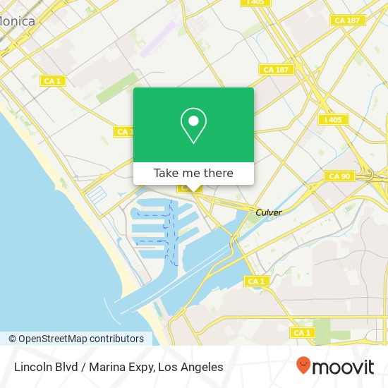 Mapa de Lincoln Blvd / Marina Expy