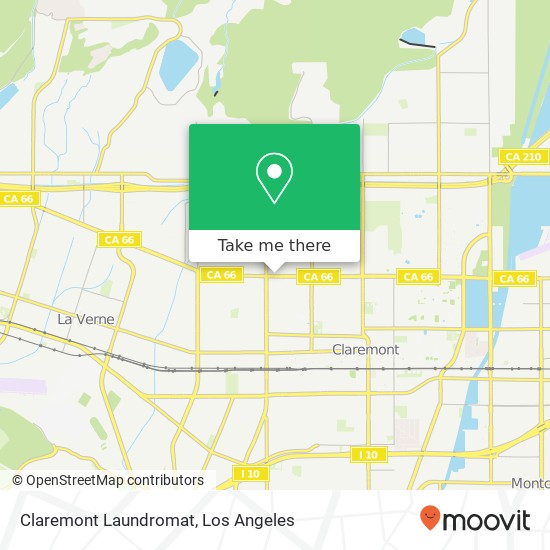 Claremont Laundromat map