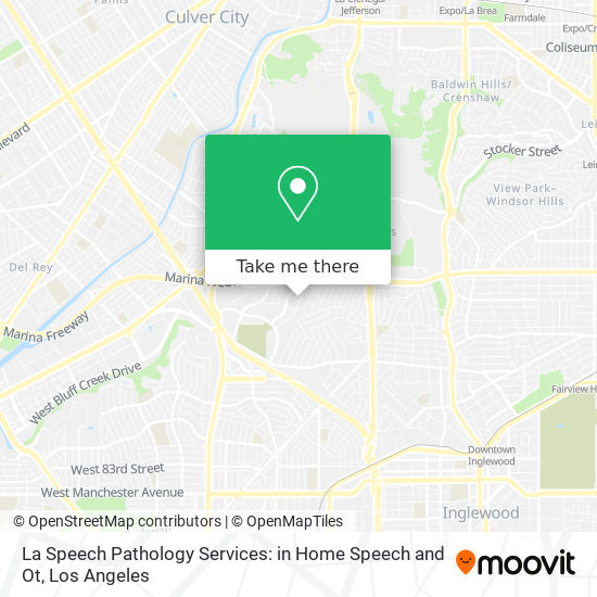 La Speech Pathology Services: in Home Speech and Ot map